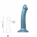 Strap-On-Me | Насадка для страпона Strap-On-Me Mono Density Dildo Blue M, диам 3,3см, однослойный силикон, гибкий. Цена 2 328 грн. Фото: 2