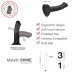 Strap-On-Me | Насадка для страпона Strap-On-Me Mono Density Dildo Violet M, диам 3,3см, однослойный силикон, гибк. Цена 2 739 грн. Фото: 4