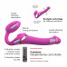 Strap-On-Me | Безремневой вибрострапон с вакуумной стимуляцией Strap-On-Me MULTI ORGASM Fuchsia M, регулируемый. Цена 6 229 грн. Фото: 1