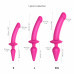 Strap-On-Me | Анальна Пробка З Ділдо Strap-On-Me Switch Plug-In Semi-Realistic Dildo Fuchsia - L. Ціна 4099 грн. Фото: 3