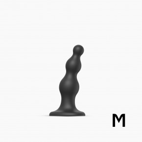 Strap-On-Me | Насадка для страпона Strap-On-Me Dildo Plug Beads Black M. Ціна: 1826 грн