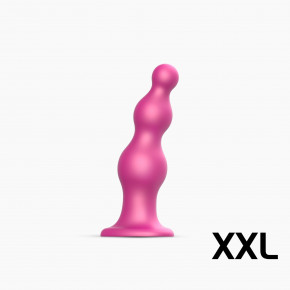 Strap-On-Me | Насадка для страпона Strap-On-Me Dildo Plug Beads Framboise Metallic XXL. Цена: 2 523 грн