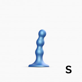Strap-On-Me | Насадка для страпона Strap-On-Me Dildo Plug Balls Blue Metallic S. Ціна: 1829 грн