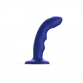 Strap-On-Me | Насадка для страпона с двойной точечной пульсацией Strap-On-Me TAPPING DILDO WAVE - NIGHT BLUE. Ціна: 3484 грн