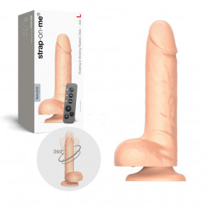 Strap-On-Me | Фаллоимитатор с вибрацией и ротацией Strap-On-Me Rotating & Vibrating Realistic Dildo - L - Vanilla. Ціна: 5949 грн