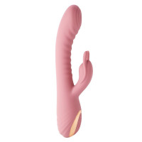 Sweet Em | Вибратор-кролик рельефный Sweet Em Velvet Lure 10 режимов вибрации и 5 режимов колебаний, розовый. Цена 2 650 грн