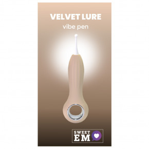 Sweet Em | Вибратор точечный с насадками Sweet Em для клитора, бежевый, 14.5 см. Цена: 1 278 грн