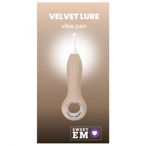 Sweet Em | Вибратор точечный с насадками Sweet Em для клитора, бежевый, 14.5 см. Ціна 1243 грн Sweet Em | Вибратор точечный с насадками Sweet Em для клитора, бежевый, 14.5 см. Ціна 1243 грн