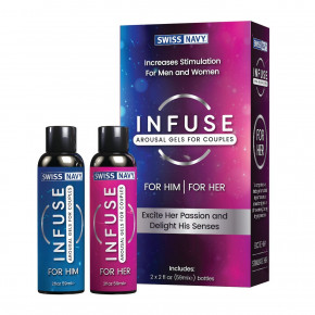 Swiss Navy | Возбуждающие гели для пар Swiss Navy Infuse Arousal Gels for Couples 2 х 59 мл. Цена: 1 979 грн