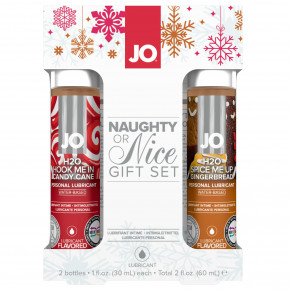 Набор лубрикантов System JO Naughty or Nice Gift Set – Candy Cane & Gingerbread (2x30 мл)