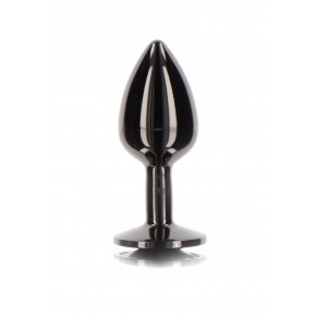 TABOOM | Анальная пробка L черная металлическая с черным камнем Butt Plug With Diamond Jewel Taboom. Ціна: 995 грн