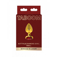 TABOOM | Анальная пробка S с кристаллом Taboom, золотая. Цена 538 грн