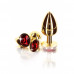 TABOOM | Анальна пробка Taboom Butt Plug With Diamond Jewel M металева з каменем червоного кольору. Ціна 750 грн. Фото: 2