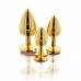 TABOOM | Анальная пробка металлическая золотистая L Butt Plug With Diamond Jewel Taboom. Цена 895 грн. Фото: 3