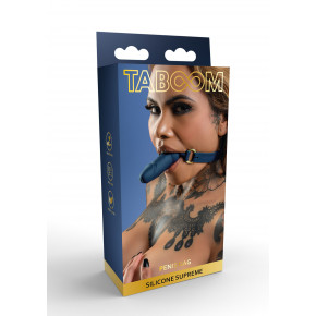TABOOM | Кляп-шарик в виде пениса Taboom Silicone Supreme, синий. Ціна: 1499 грн