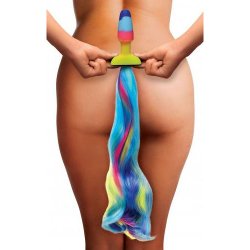 Tailz | Анальная радужная пробка Rainbow Unicorn Anal Plug With Tail с хвостом. Цена 1 895 грн Tailz | Анальная радужная пробка Rainbow Unicorn Anal Plug With Tail с хвостом. Цена 1 895 грн