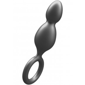 TOY JOY | Анальная елочка Toy Joy Buttocks The Plugger 2 Balls с держателем, черная. Ціна: 1150 грн