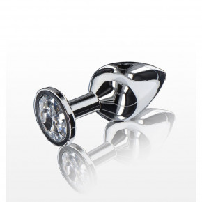 TOY JOY | Анальная пробка металлическая Toy Joy Starlight Booty Jewel c белым кристаллом, Medium. Цена: 810 грн