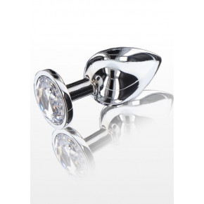 TOY JOY | Анальная пробка металлическая Toy Joy Starlight Booty Jewel с белым кристаллом, Large. Цена: 995 грн
