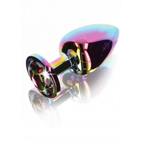 TOY JOY | Анальная пробка металлическая Toy Joy Twilight Booty Jewel с кристаллом, радужный, Large. Цена: 995 грн