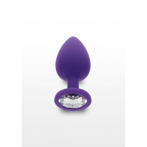 TOY JOY | Анальная пробка с кристаллом Toy Joy Diamond Booty Jewel, фиолетовый, Large. Цена: 595 грн