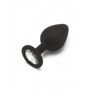 TOY JOY | Анальная пробка с кристаллом ToyJoy Diamond Booty Jewel, черный, Medium. Ціна: 550 грн