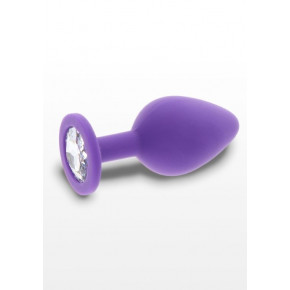 TOY JOY | Анальная пробка с прозрачным кристаллом Toy Joy Diamond Booty Jewel фиолетовый, Medium. Цена: 495 грн