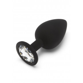 Анальная пробка Toy Joy Diamond Booty Jewel с кристаллом, черный, Large