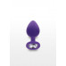 TOY JOY | Анальная пробка с прозрачным кристаллом Toy Joy Diamond Booty Jewel фиолетовый, Medium. Ціна 495 грн. Фото: 1