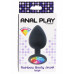TOY JOY | Анальная пробка Toy Joy Rainbow Booty Jewel с радужным кристаллом, черный, Large. Ціна 730 грн. Фото: 3