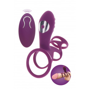 TOY JOY | Эрекционное вибро кольцо ToyJoy Halo Halo C-Ring Sleeve с клиторальным отростком, фиолетовое. Цена: 2 650 грн