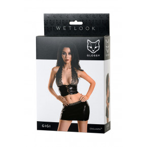 Toyfa | Комплект Glossy Gigi из материала Wetlook, черный. Цена: 264 грн