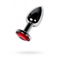 Toyfa | Анальная пробка - Silver anal plug with red gem. Цена 502 грн