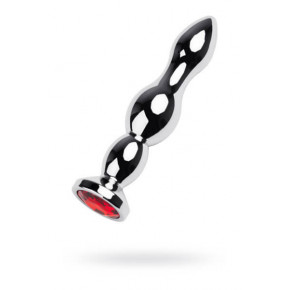 Toyfa | Silver anal plug TOYFA Metal with red round-shaped gem, length 12,2 cm, diameter 2-2,5 cm, weight 14. Ціна: 585 грн