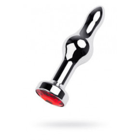 Toyfa | Анальная пробка Metal By Toyfa, металл, серебристый, с кристаллом цвета рубин, 10 см, ø 2,8 см, 75 г. Цена: 714 грн