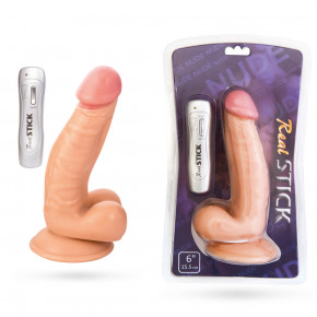 Toyfa | Реалістичний вібратор Toyfa Realstick Nude, PVC, тілесний, 12 режимів вібрації, 20 см. Ціна: 1125 грн