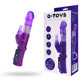 Toyfa | Вібратор з кліторальний стимулятором Toyfa A-Toys, TPR, Фіолетовий, 22 см. Ціна: 1233 грн