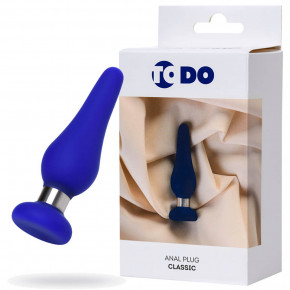 Toyfa | Анальна пробка ToDo By Toyfa Сlassic, розмір S, силікон, синя, 10 см, ø 3 см. Ціна: 720 грн