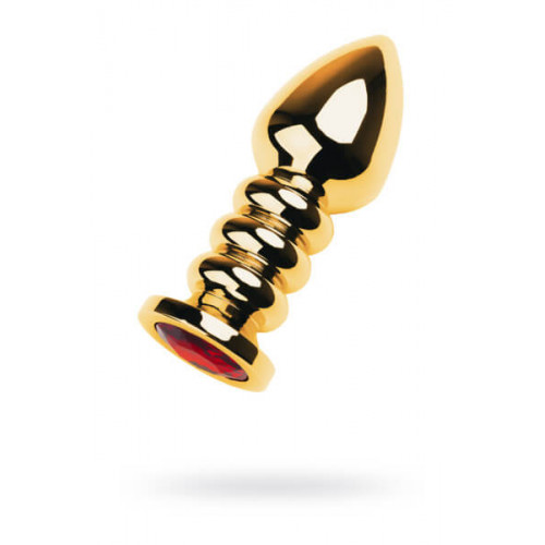 Toyfa | Gold anal plug TOYFA Metal with dark red round-shaped gem, length 8,5 cm, diameter 2,5-3,8 cm, weigh. Цена 768 грн Toyfa | Gold anal plug TOYFA Metal with dark red round-shaped gem, length 8,5 cm, diameter 2,5-3,8 cm, weigh. Цена 768 грн