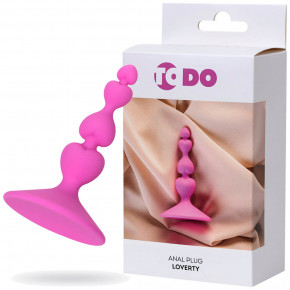 Toyfa | Анальна пробка ToDo By Toyfa Loverty, силікон, рожева, 8 см. Ціна: 278 грн
