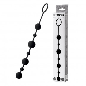 Toyfa | Анальная цепочка Toyfa A-Toys с шариками, силикон, черный, 35,9 см. Цена: 548 грн