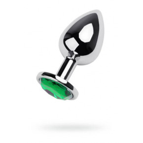 Toyfa | Silver anal plug TOYFA Metal with blue round-shaped gem, length 8 cm, diameter 2,3-4 cm, weight 150. Цена: 645 грн