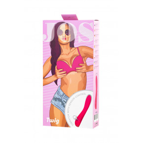 Вібратор - Unrealistic JOS Twig vibrator, 5 vibration modes, silicone, pink, 20.5 cm, O 3.4 cm