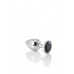 Toyfa | Silver anal plug TOYFA Metal with black round-shaped gem, length 8 cm, diameter 2,3-4 cm, weight 150. Цена 645 грн. Фото: 2
