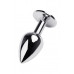 Toyfa | Silver anal plug TOYFA Metal with black round-shaped gem, length 8 cm, diameter 2,3-4 cm, weight 150. Цена 645 грн. Фото: 3
