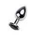 Toyfa | Silver anal plug TOYFA Metal with black round-shaped gem, length 8 cm, diameter 2,3-4 cm, weight 150. Цена 645 грн. Фото: 4