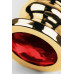 Toyfa | Gold anal plug TOYFA Metal with dark red round-shaped gem, length 8,5 cm, diameter 2,5-3,8 cm, weigh. Цена 768 грн. Фото: 1 Toyfa | Gold anal plug TOYFA Metal with dark red round-shaped gem, length 8,5 cm, diameter 2,5-3,8 cm, weigh. Цена 768 грн. Фото: 1