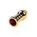 Toyfa | Gold anal plug TOYFA Metal with dark red round-shaped gem, length 8,5 cm, diameter 2,5-3,8 cm, weigh. Цена 768 грн. Фото: 3 Toyfa | Gold anal plug TOYFA Metal with dark red round-shaped gem, length 8,5 cm, diameter 2,5-3,8 cm, weigh. Цена 768 грн. Фото: 3