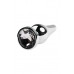 Toyfa | Срібляста анальна пробка Toyfa Metal Silver 3.5" з білим каменем. Ціна 386 грн. Фото: 3