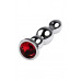 Toyfa | Silver anal plug TOYFA Metal with red round-shaped gem, length 12,2 cm, diameter 2-2,5 cm, weight 14. Цена 585 грн. Фото: 4